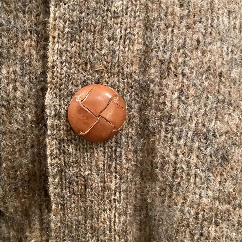 Saks Fifth Avenue Vintage Brown Tweed Cardigan 1960s Rare 100% wool RARE - Picture 10 of 13